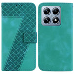 For Xiaomi 14T Pro Stand Case 7-Shaped Pattern Imprint Leather Phone Cover