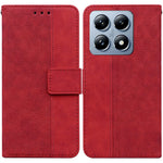 For Xiaomi 14T Case Geometry Pattern Leather Wallet Phone Cover with Wrist Strap