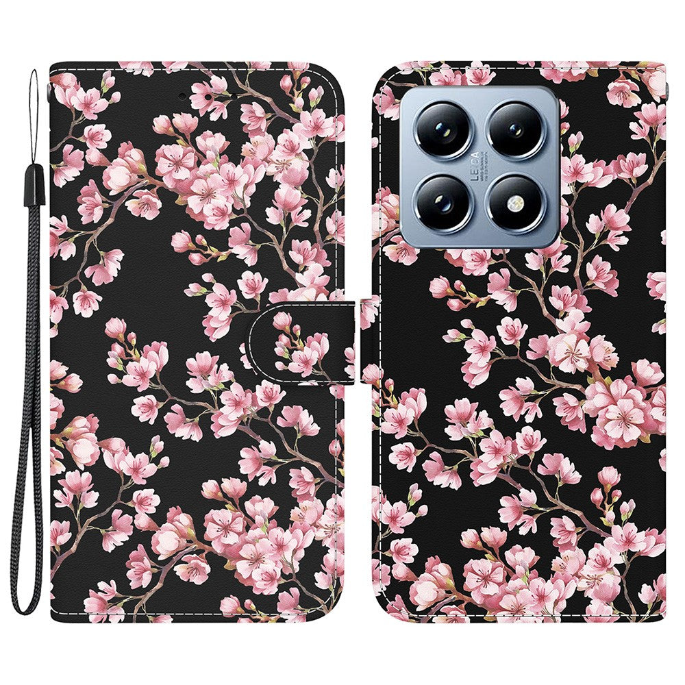 For Xiaomi 14T Wallet Phone Case Anti-Drop Leather Flip Cover Pattern Printing