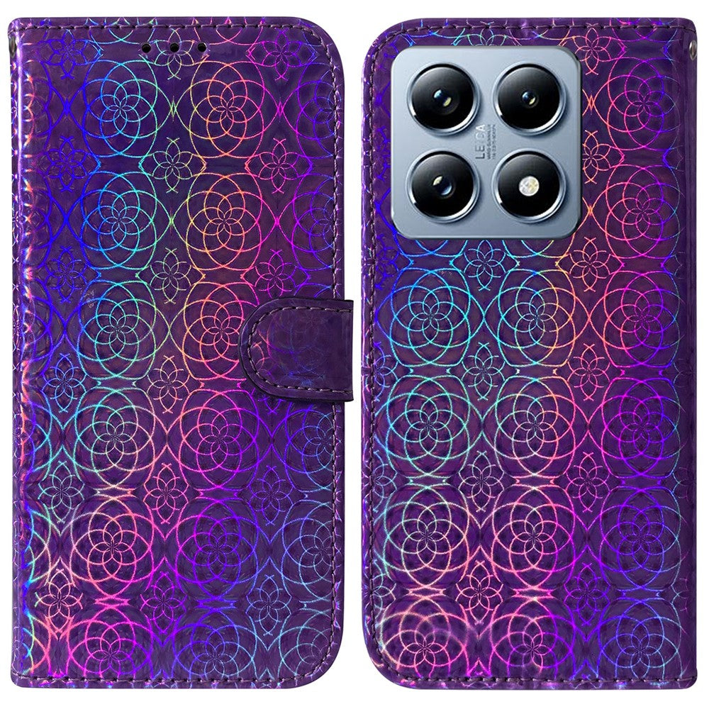For Xiaomi 14T Stand Case Dazzling Flower Leather Phone Cover