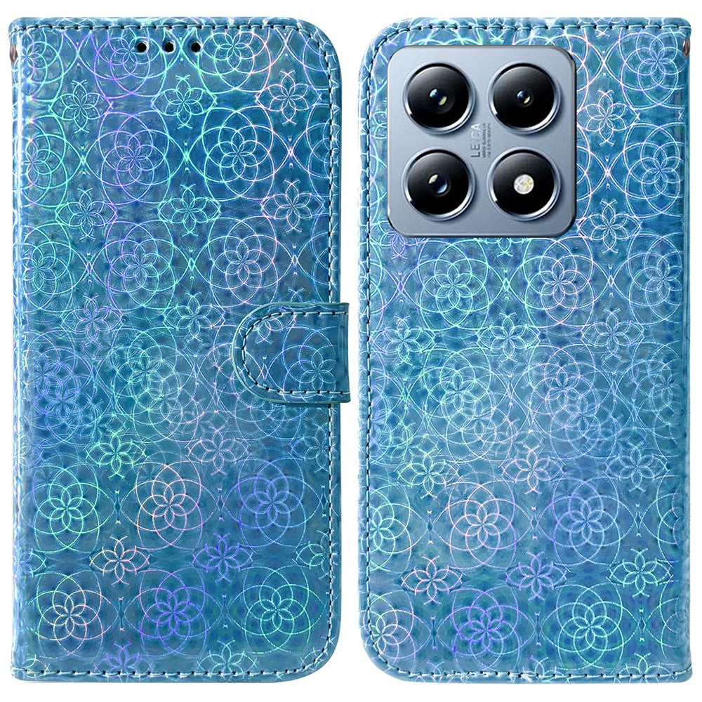 For Xiaomi 14T Stand Case Dazzling Flower Leather Phone Cover