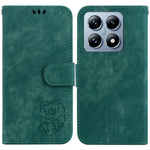 For Xiaomi 14T Wallet Case Tiger Imprint Leather Shockproof Phone Cover