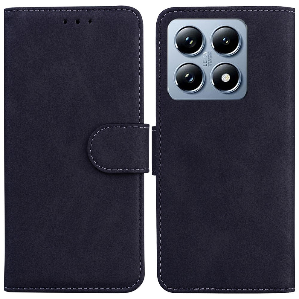 For Xiaomi 14T Case Solid Color Leather Wallet Phone Cover