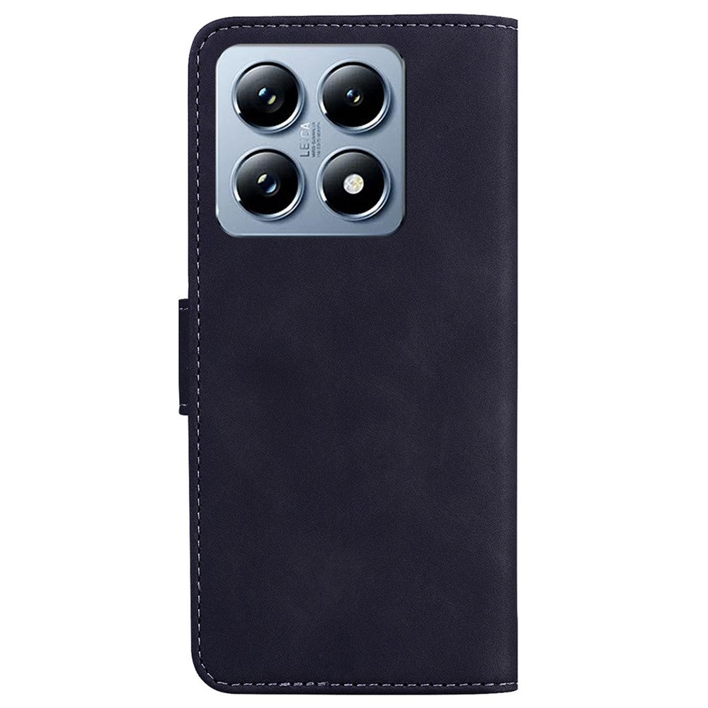For Xiaomi 14T Case Solid Color Leather Wallet Phone Cover