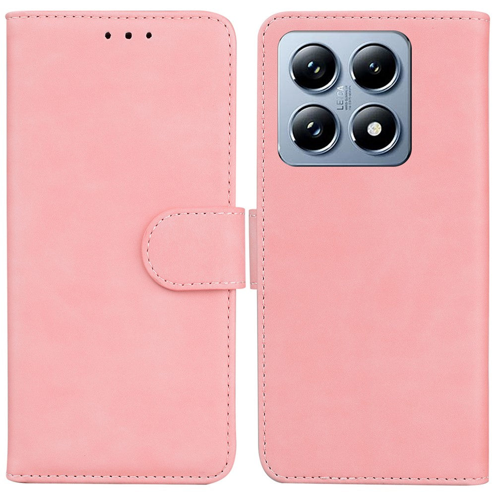 For Xiaomi 14T Case Solid Color Leather Wallet Phone Cover