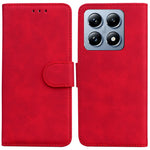 For Xiaomi 14T Case Solid Color Leather Wallet Phone Cover