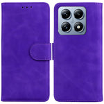 For Xiaomi 14T Case Solid Color Leather Wallet Phone Cover