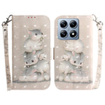 For Xiaomi 14T Case Pattern Printing Leather Wallet Phone Cover with Wrist Strap