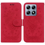 For Xiaomi 14T Case PU Leather Wallet Phone Cover Butterfly Flower Imprint
