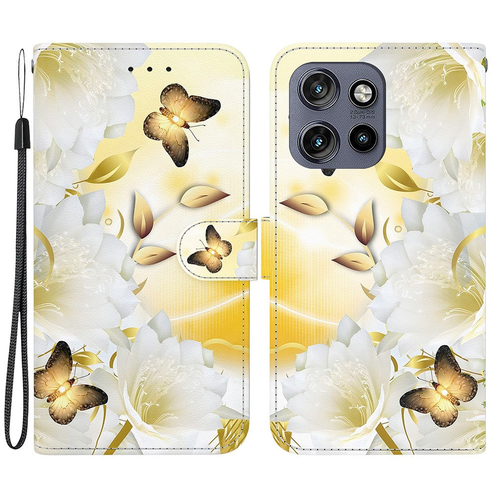 Til Motorola Edge 60 Neo 5G / Edge 50 Neo 5G / Moto S50 5G / ThinkPhone 25 5G Pung-Telefoncover Anti-Fald Læder Flip Cover Med Mønsterprint