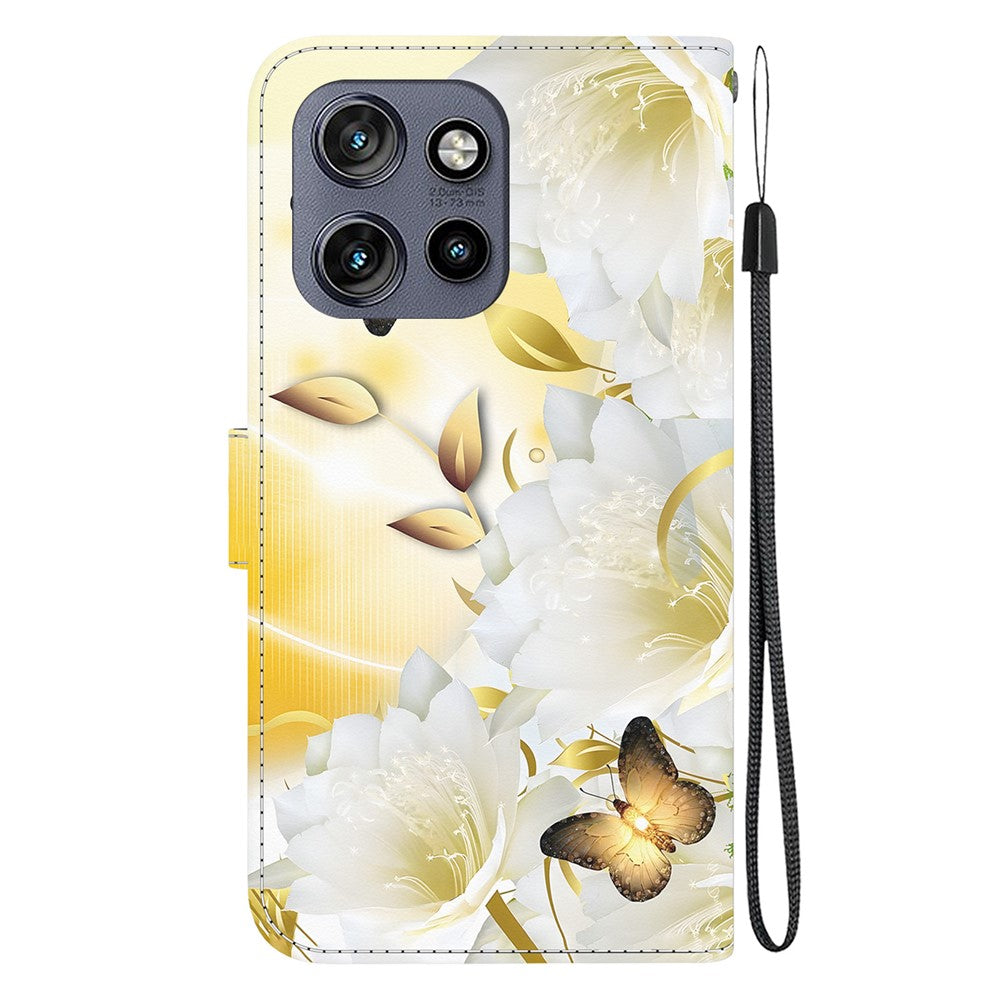 Til Motorola Edge 60 Neo 5G / Edge 50 Neo 5G / Moto S50 5G / ThinkPhone 25 5G Pung-Telefoncover Anti-Fald Læder Flip Cover Med Mønsterprint