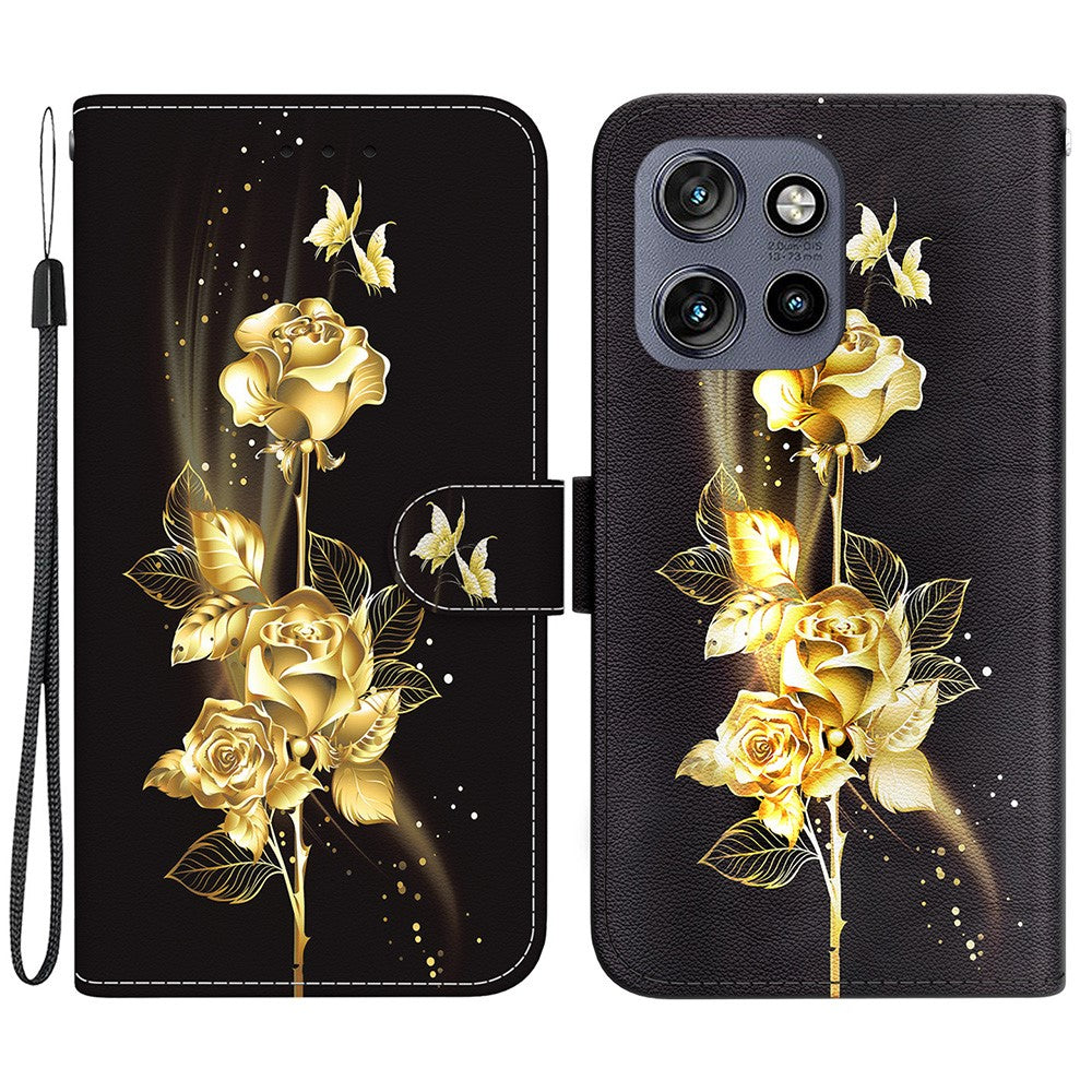 Til Motorola Edge 60 Neo 5G / Edge 50 Neo 5G / Moto S50 5G / ThinkPhone 25 5G Pung-Telefoncover Anti-Fald Læder Flip Cover Med Mønsterprint