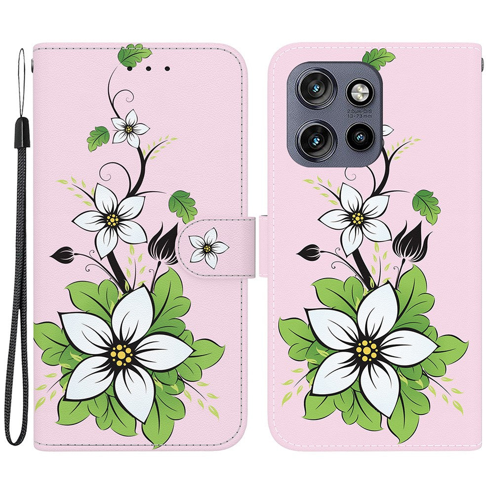 Til Motorola Edge 60 Neo 5G / Edge 50 Neo 5G / Moto S50 5G / ThinkPhone 25 5G Pung-Telefoncover Anti-Fald Læder Flip Cover Med Mønsterprint