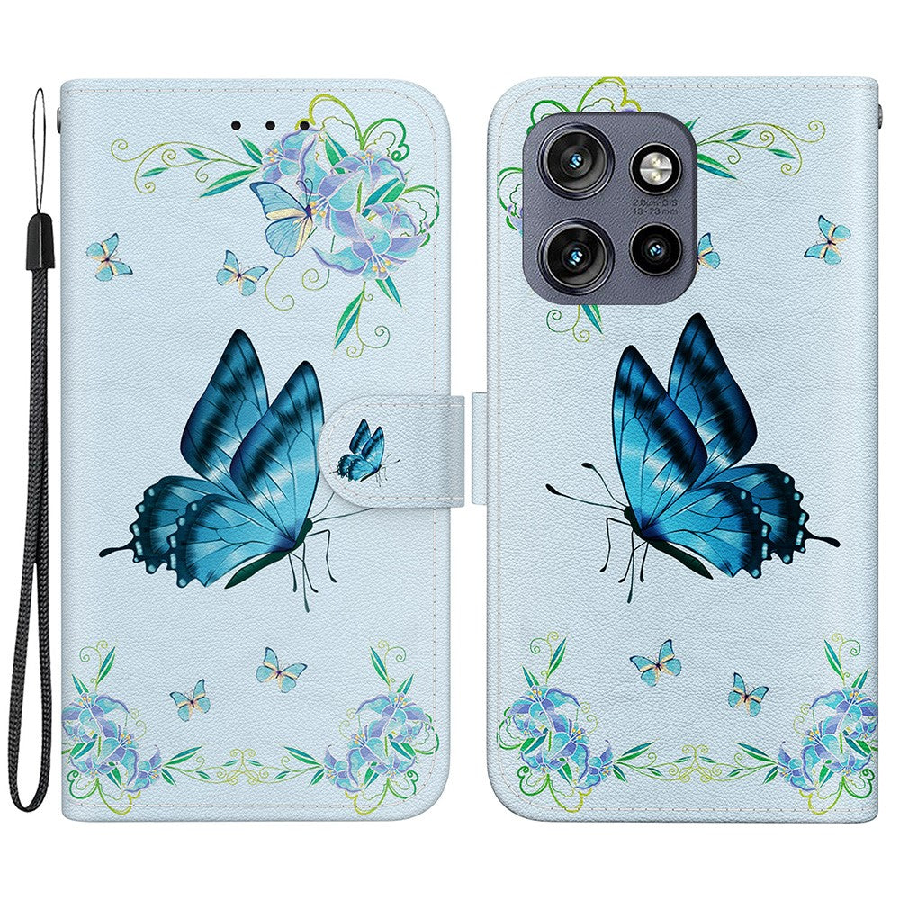 Til Motorola Edge 60 Neo 5G / Edge 50 Neo 5G / Moto S50 5G / ThinkPhone 25 5G Pung-Telefoncover Anti-Fald Læder Flip Cover Med Mønsterprint