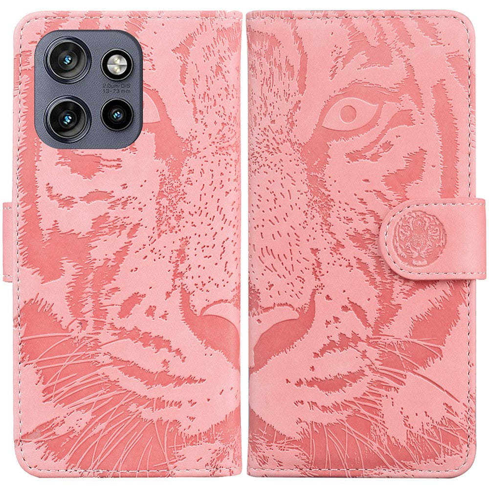 For Motorola Edge 60 Neo 5G / Edge 50 Neo 5G / Moto S50 5G / ThinkPhone 25 5G Case Tiger Imprint Leather Wallet Phone Cover