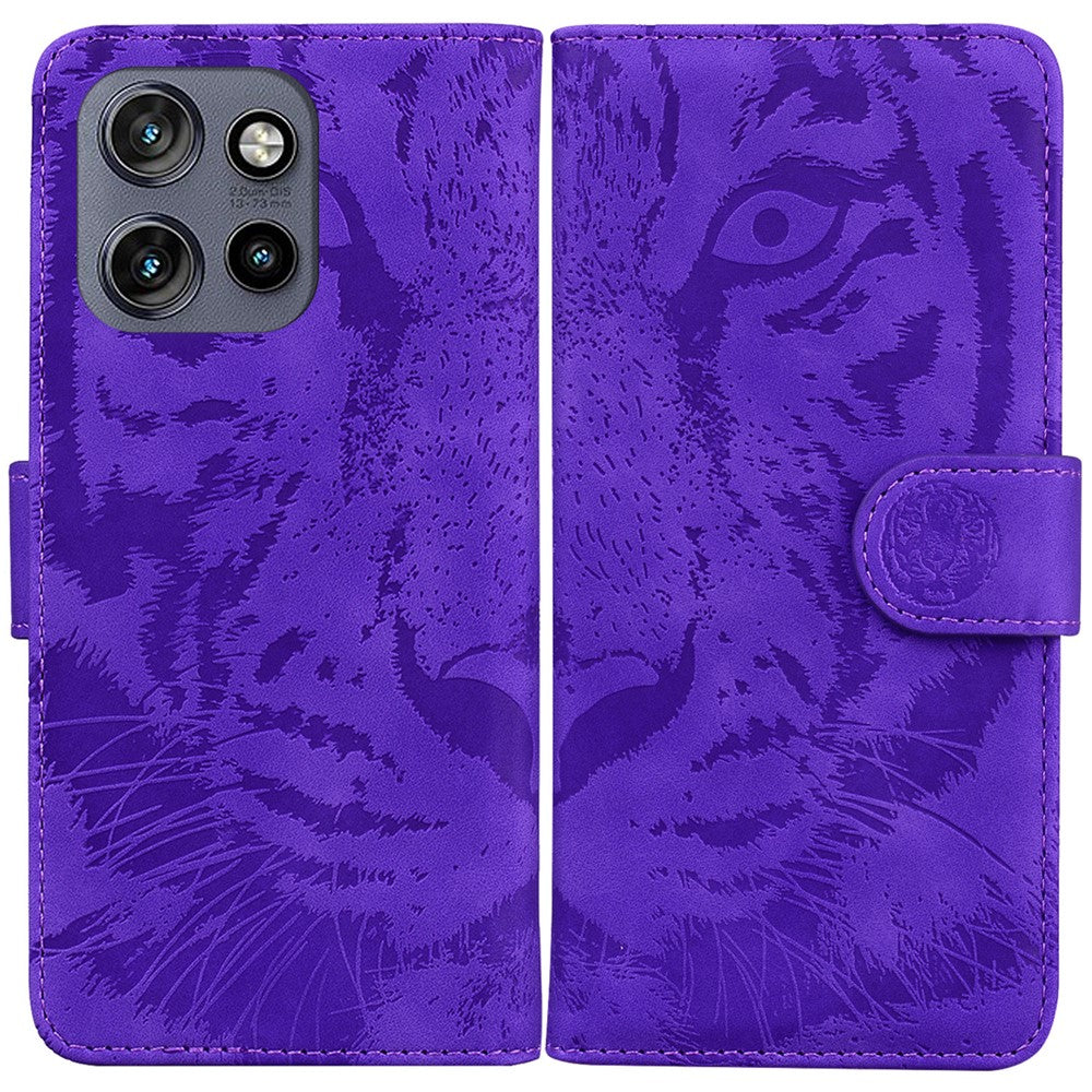 For Motorola Edge 60 Neo 5G / Edge 50 Neo 5G / Moto S50 5G / ThinkPhone 25 5G Case Tiger Imprint Leather Wallet Phone Cover