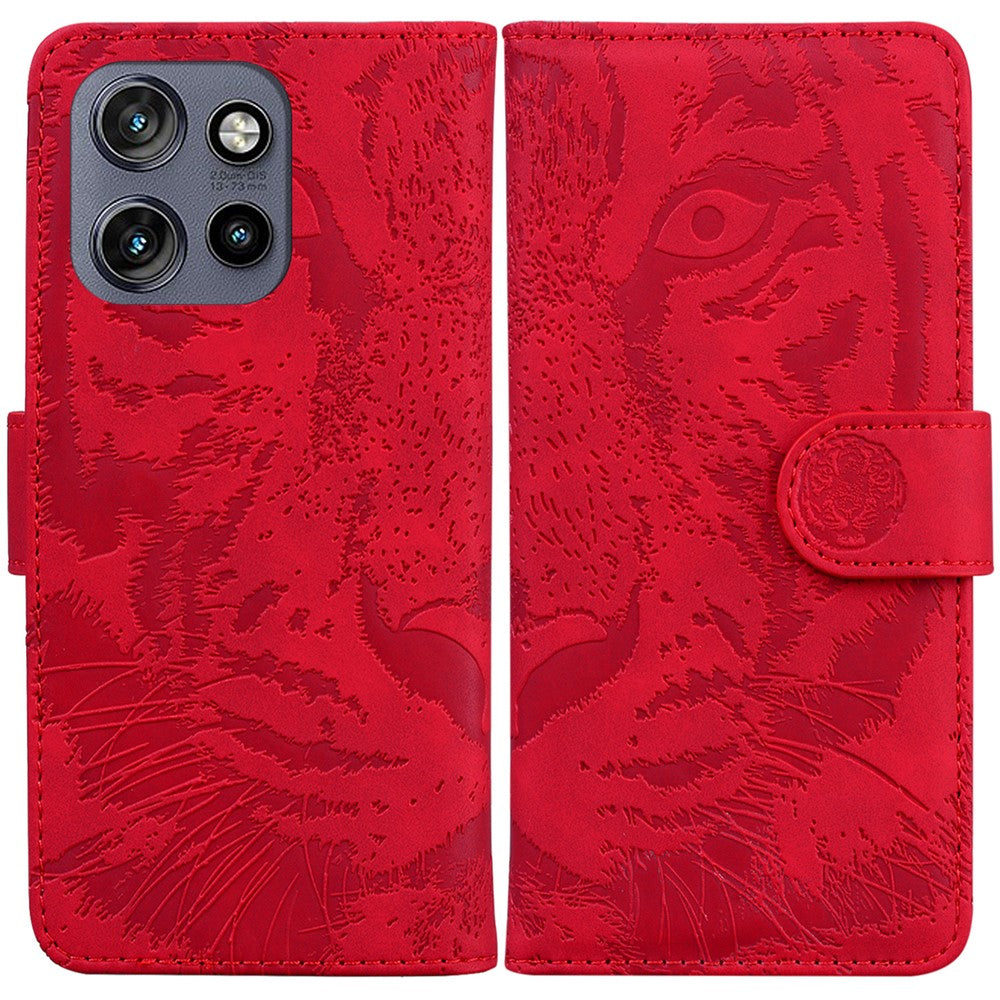 For Motorola Edge 60 Neo 5G / Edge 50 Neo 5G / Moto S50 5G / ThinkPhone 25 5G Case Tiger Imprint Leather Wallet Phone Cover