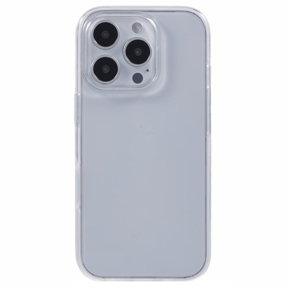 Til iPhone 16 Pro Cover TPU-ramme Klart akrylbagpanel telefoncover med PET-film