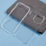 Til iPhone 16 Pro Cover TPU-ramme Klart akrylbagpanel telefoncover med PET-film
