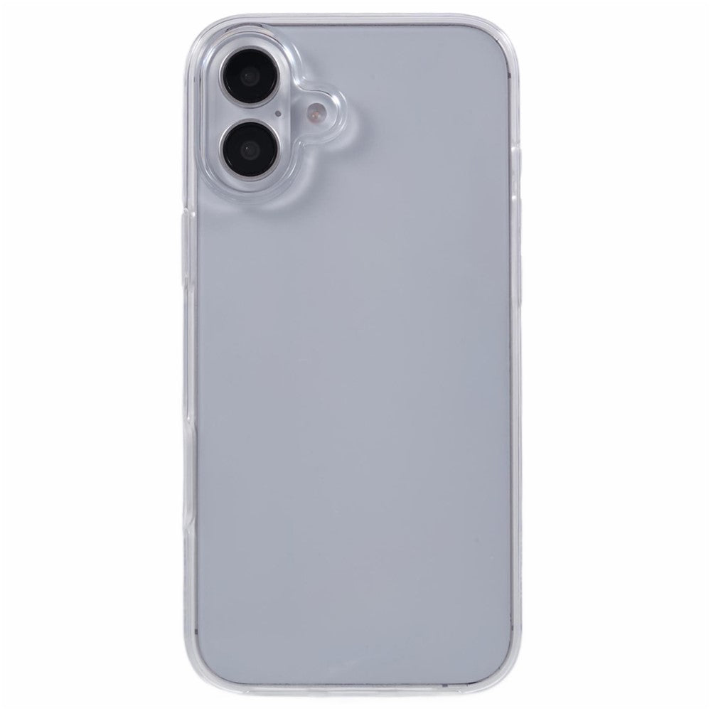For iPhone 16 Plus Case TPU Frame Clear Acrylic Back Phone Cover with PET Film