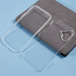 For iPhone 16 Plus Case TPU Frame Clear Acrylic Back Phone Cover with PET Film