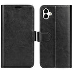 Crazy Horse tekstur faldbeskyttende pung-etui til Samsung Galaxy A04 4G (164,4 x 76,3 x 9,1 mm), foldbar stand PU-læder + TPU Folio Flip telefoncover