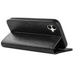Crazy Horse tekstur faldbeskyttende pung-etui til Samsung Galaxy A04 4G (164,4 x 76,3 x 9,1 mm), foldbar stand PU-læder + TPU Folio Flip telefoncover