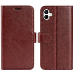 Crazy Horse tekstur faldbeskyttende pung-etui til Samsung Galaxy A04 4G (164,4 x 76,3 x 9,1 mm), foldbar stand PU-læder + TPU Folio Flip telefoncover