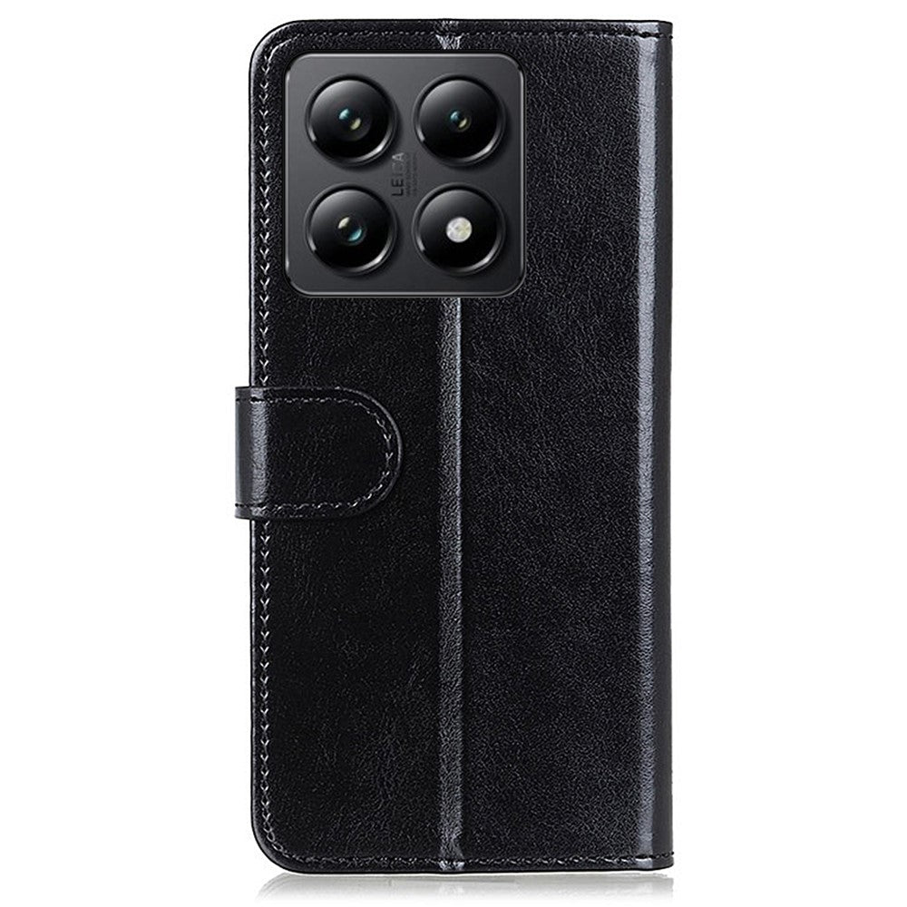 For Xiaomi 14T Pro Case Crazy Horse Texture PU Leather Phone Stand Cover