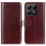For Xiaomi 14T Pro Case Crazy Horse Texture PU Leather Phone Stand Cover