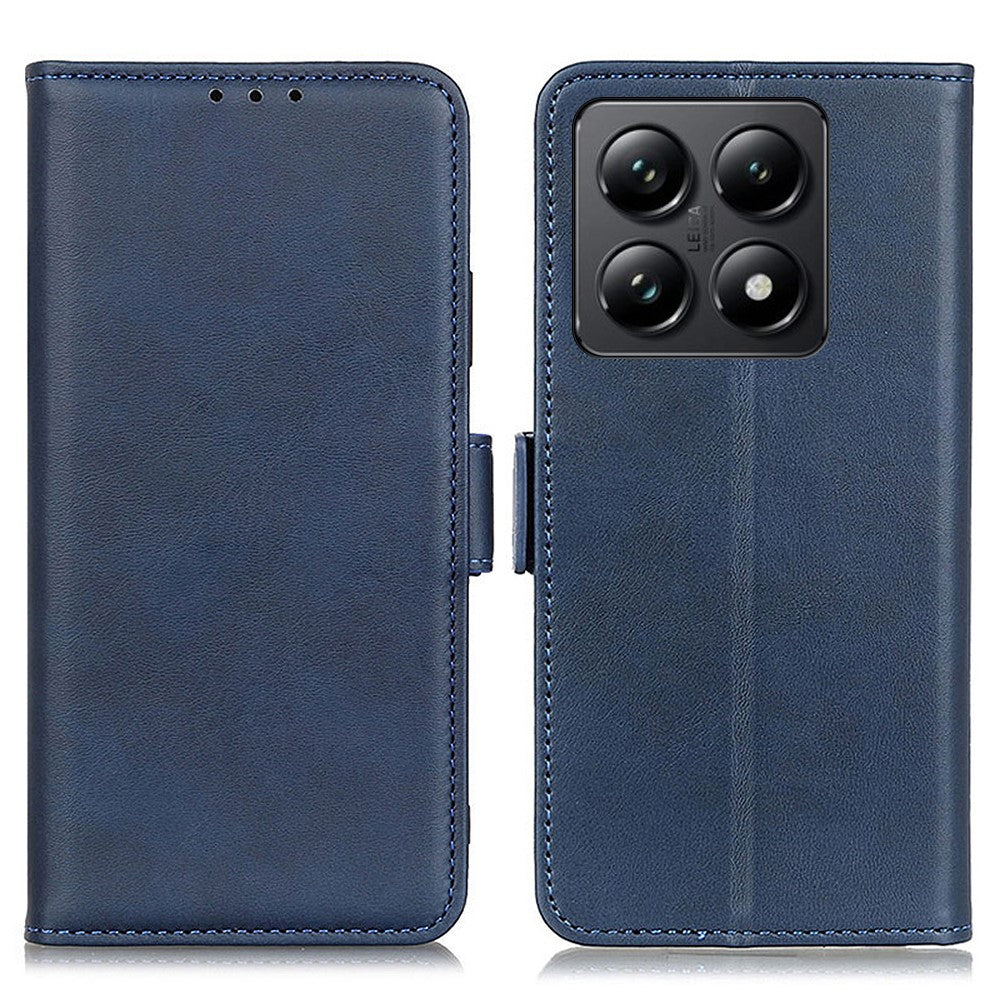 For Xiaomi 14T Pro Case Stand Cowhide Texture PU Leather Phone Cover