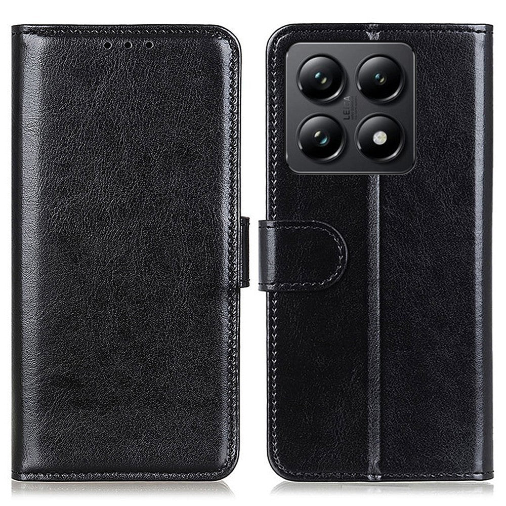 For Xiaomi 14T Case Crazy Horse Texture PU Leather Phone Stand Cover