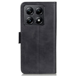 For Xiaomi 14T Case Stand Cowhide Texture PU Leather Phone Cover