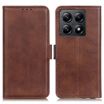 For Xiaomi 14T Case Stand Cowhide Texture PU Leather Phone Cover