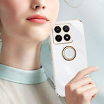 XINLI For Xiaomi 14T Pro Case Ring Kickstand Electroplating TPU Phone Cover