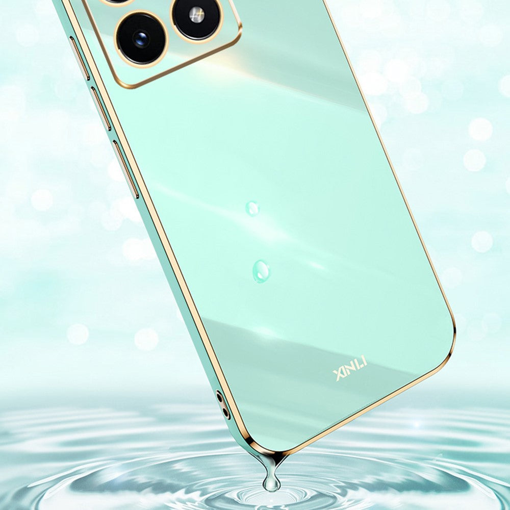 XINLI For Xiaomi 14T Pro Case TPU Phone Cover with Electroplating Frame