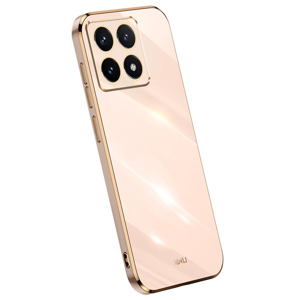 XINLI For Xiaomi 14T Pro Case TPU Phone Cover with Electroplating Frame