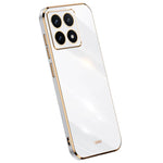 XINLI For Xiaomi 14T Pro Case TPU Phone Cover with Electroplating Frame