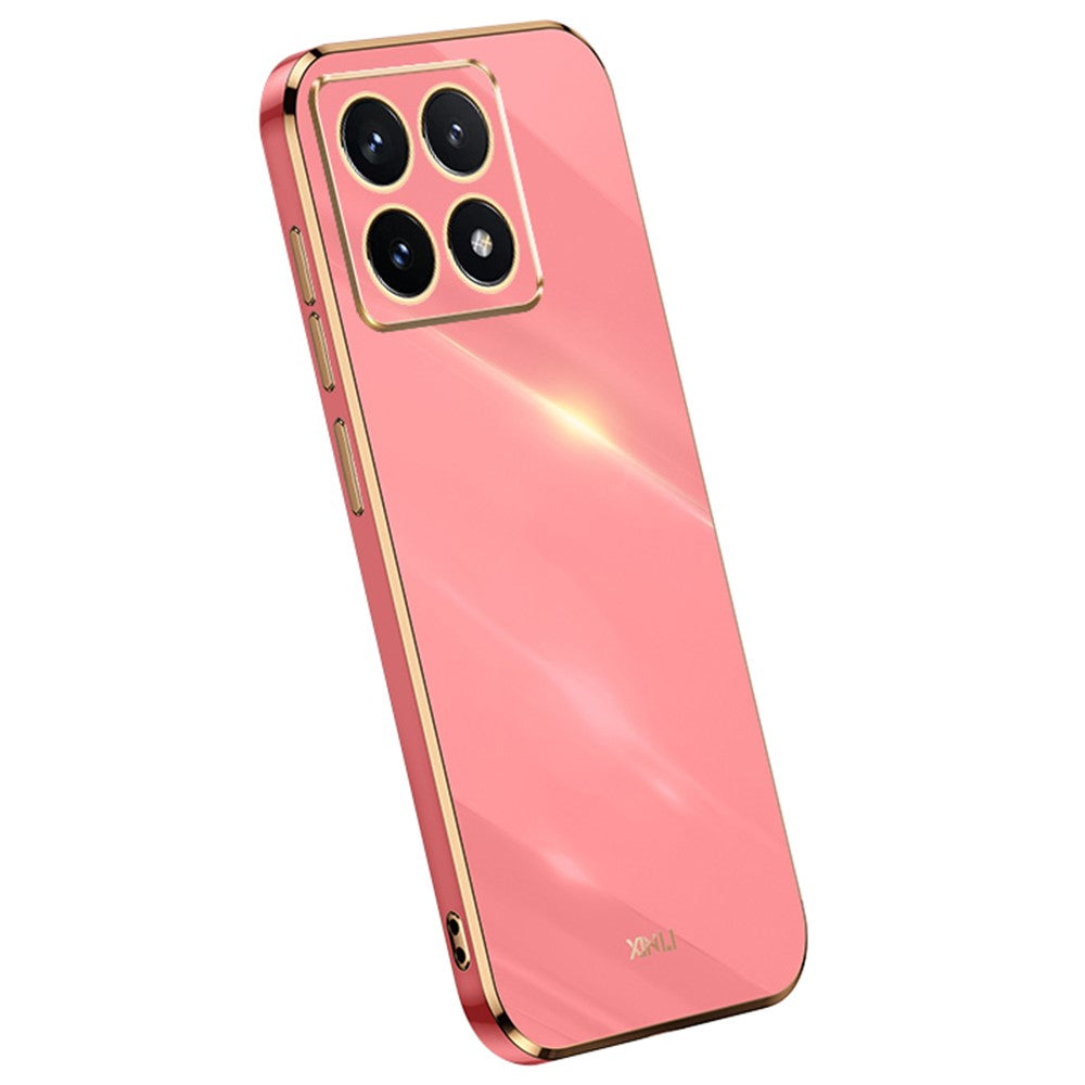 XINLI For Xiaomi 14T Pro Case TPU Phone Cover with Electroplating Frame