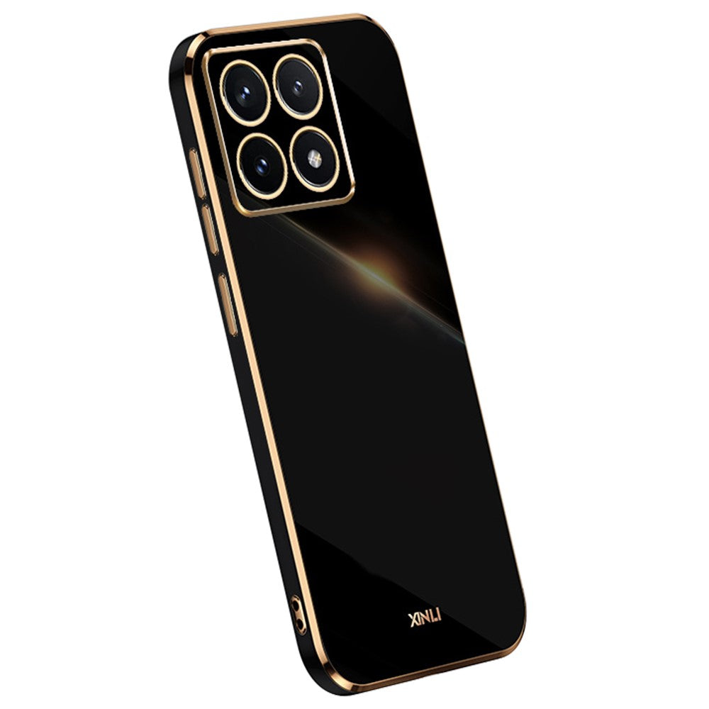 XINLI For Xiaomi 14T Case TPU Phone Cover with Electroplating Frame
