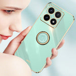 XINLI For Xiaomi 14T Case Ring Kickstand Electroplating TPU Phone Cover