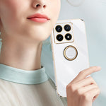 XINLI For Xiaomi 14T Case Ring Kickstand Electroplating TPU Phone Cover