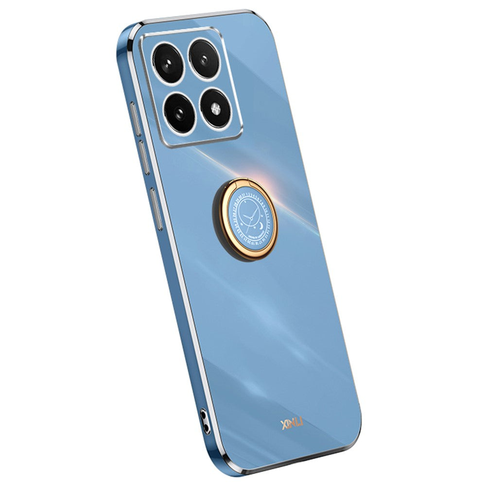 XINLI For Xiaomi 14T Case Ring Kickstand Electroplating TPU Phone Cover