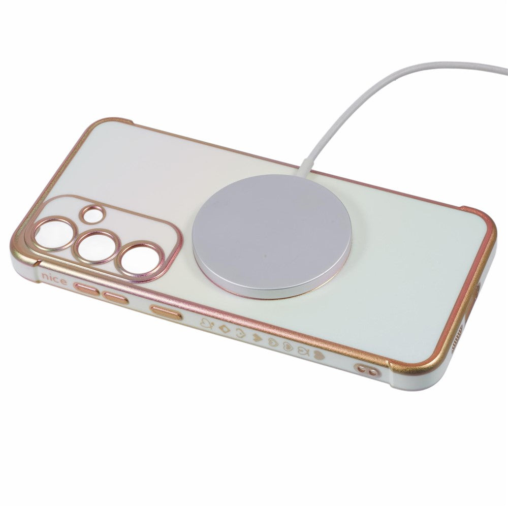 For Samsung Galaxy S24+ Magnetic Case TPU Gradient Electroplated Phone Cover