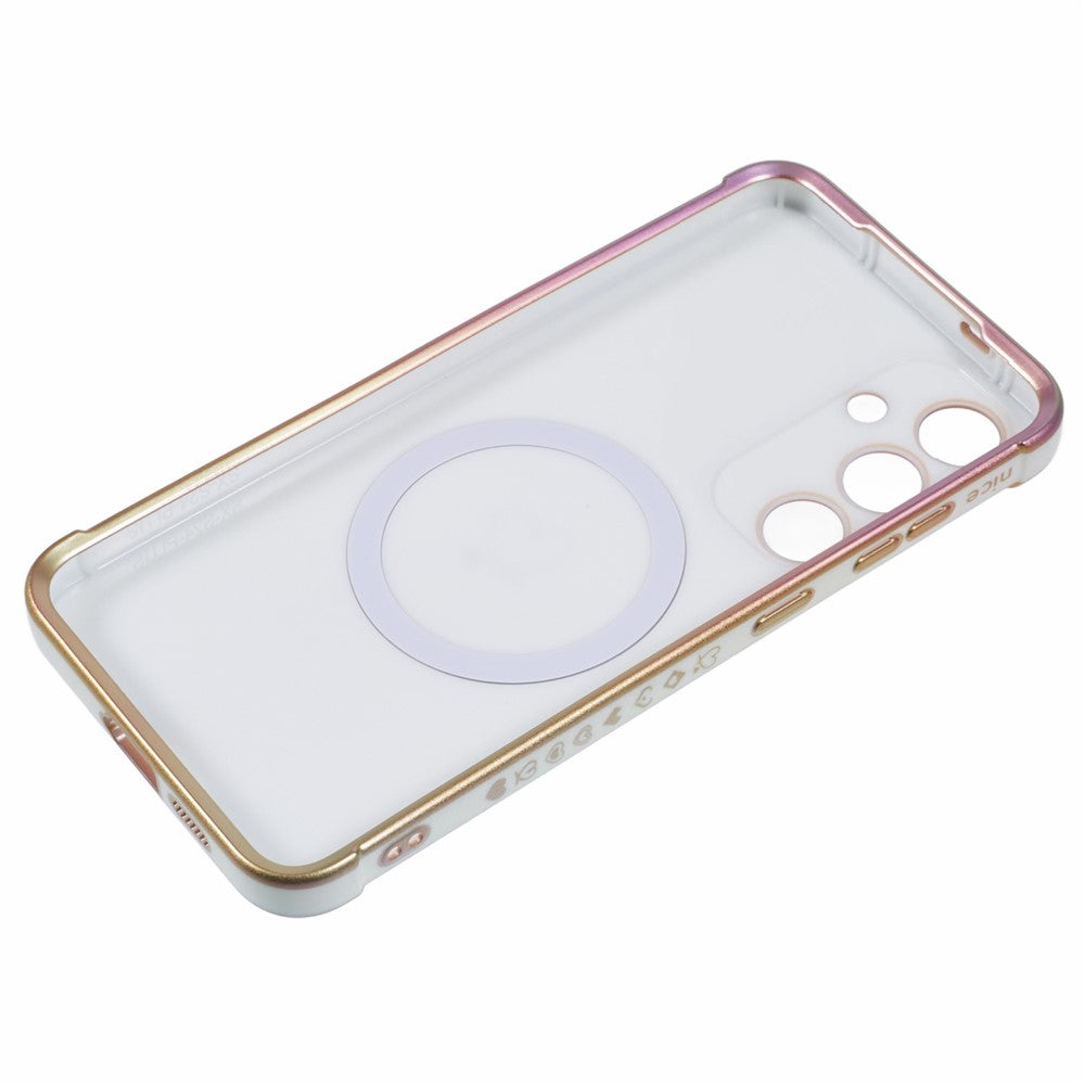 For Samsung Galaxy S24+ Magnetic Case TPU Gradient Electroplated Phone Cover