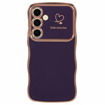 For Samsung Galaxy A34 5G Case Love Hearts TPU Phone Cover Curly Wave Frame Large Window