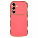 For Samsung Galaxy A34 5G Case Love Hearts TPU Phone Cover Curly Wave Frame Large Window