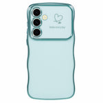 For Samsung Galaxy A55 5G Case Love Hearts TPU Phone Cover Curly Wave Frame Large Window