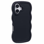 XL Series For iPhone 16 Plus Case TPU Protective Phone Cover Unique Curly Wave Frame