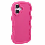 XL Series For iPhone 16 Plus Case TPU Protective Phone Cover Unique Curly Wave Frame